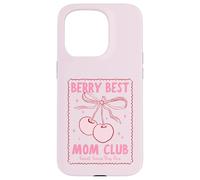 Carcasa para iPhone 15 Pro Berry Best Mom Club Mother's Day Cute Coquette Cherry