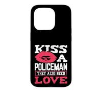 Carcasa para iPhone 15 Pro Besar a un policía Necesita Amor también Oficial de policía