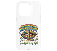Carcasa para iPhone 15 Pro Big Sisters Fight Too Autism Concientización Puzzle Labios
