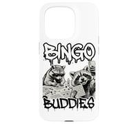 Carcasa para iPhone 15 Pro Bingo Buddies Raccoon Funny Matching Bingo Partner