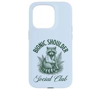 Carcasa para iPhone 15 Pro Bionic Shoulder Social Club Raccoon Lesiones Recuperación Divertido