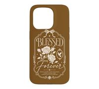 Carcasa para iPhone 15 Pro Blessed Forever Christian Faith Floral Rose Dove Vintage