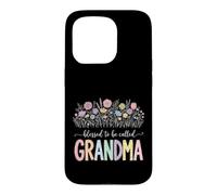 Carcasa para iPhone 15 Pro Blessed To Be Called Grandma Diseño Floral