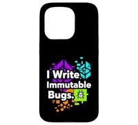 Carcasa para iPhone 15 Pro Blockchain Developer Funny I Write Immutable Bugs