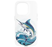 Carcasa para iPhone 15 Pro Blue Marlin Ocean Graphic Fishing