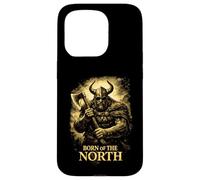 Carcasa para iPhone 15 Pro Born of The North Guerrero Vikingo Diseño Nórdico Hombre