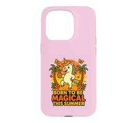 Carcasa para iPhone 15 Pro Born to Be Magical Summer Vibes Piña Unicornio