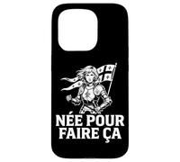 Carcasa para iPhone 15 Pro Born To Do This Juana de Arco Cita inspiradora en francés