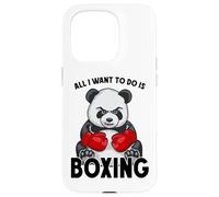 Carcasa para iPhone 15 Pro Boxeador de Oso Lindo Boxeador con Texto en inglés All I Want To Do