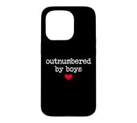 Carcasa para iPhone 15 Pro Boy Mom Outnumbered by Boys Mama,I Love My Sons,Mom of Boys