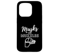 Carcasa para iPhone 15 Pro Bozal de Perro Divertido Meme Máscaras de bozal de Oveja Humana