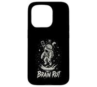 Carcasa para iPhone 15 Pro Brain Rot Astronaut Graphic Surrealista Space Gamer Meme Gift