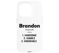 Carcasa para iPhone 15 Pro Brandon Definición Guapo Humilde Honorable Disfraz Brandon