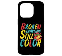 Carcasa para iPhone 15 Pro Broken Crayons Still Color Mental Health Awareness Gifts