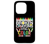 Carcasa para iPhone 15 Pro Broken Crayons Still Color Mental Health Awareness Men Women
