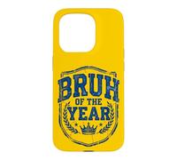 Carcasa para iPhone 15 Pro Bruh of The Year Funny Retro Vintage