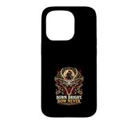 Carcasa para iPhone 15 Pro Burn Bright Bow Never Norse Dragon Viking Runes