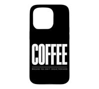 Carcasa para iPhone 15 Pro Café Porque no Puedes inhalar panqueques Broma Divertida