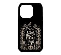 Carcasa para iPhone 15 Pro Calavera Sarcástica Asustar Personas Dark Humor Halloween