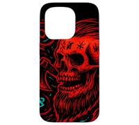Carcasa para iPhone 15 Pro Calavera vikinga y Hacha