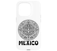 Carcasa para iPhone 15 Pro Calendario Azteca Mexicano Viva México Fan Orgullo Mexicano