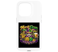 Carcasa para iPhone 15 Pro Camiseta con máscara de Mardi Gras para Fiesta de Carnaval Let The Good Times Roll