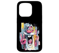 Carcasa para iPhone 15 Pro Cara gráfica Divertida de Carpintero con Graffiti Pop