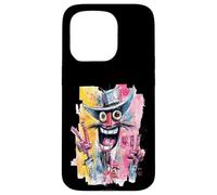 Carcasa para iPhone 15 Pro Cara Loca Doble Paz Graffiti Retrato Pop Arte Gráfico