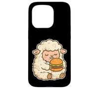 Carcasa para iPhone 15 Pro Caricatura de Hamburguesa de Oveja esponjosa