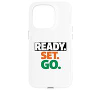 Carcasa para iPhone 15 Pro Carrera Ready Go Marathon Go Time Get Moving Sprinter de 10 km y 5 km