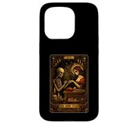 Carcasa para iPhone 15 Pro Carta de Tarot Darkness Skeleton Nail Boss The Nail Tech's Life