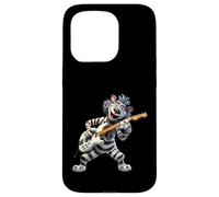 Carcasa para iPhone 15 Pro Cartoon Zebra Tocando Guitarra Eléctrica Músico