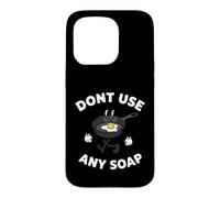 Carcasa para iPhone 15 Pro Cast Iron Skillet Funny Dont Use Any Soap Retro Pan