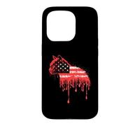 Carcasa para iPhone 15 Pro Cat American Flag USA Drip Graffiti Amante