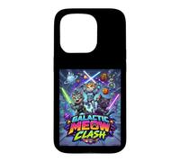 Carcasa para iPhone 15 Pro Cats Space Clash, Space Cats Illustration Graphic Cartoon