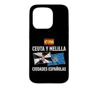 Carcasa para iPhone 15 Pro Ceuta y Melilla Ciudades Españoles Bandera España