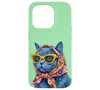 Carcasa para iPhone 15 Pro Chartreux Fashion Cats - Portada de Revista, diseño de Gatos