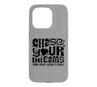 Carcasa para iPhone 15 Pro Chase Your Dreams, White/Black