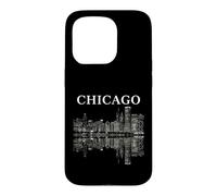 Carcasa para iPhone 15 Pro Chicago Illinois Skyline City Reflection Urban