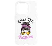 Carcasa para iPhone 15 Pro Chicas a Juego Viaje Nápoles Florida Moño de Pelo desordenado Mujeres