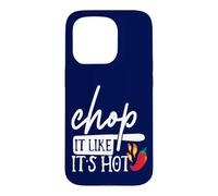 Carcasa para iPhone 15 Pro Chop It Like Its Hot Pepper - Disfraz Divertido de Humor de Chef