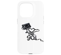 Carcasa para iPhone 15 Pro Cinta Adhesiva Suelta con Texto «I Heart The 90s Movie Store Rent»