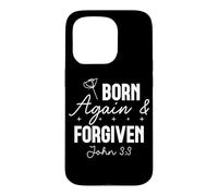Carcasa para iPhone 15 Pro Cita de Renacimiento y Perdón para la Fe Espiritual