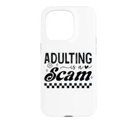 Carcasa para iPhone 15 Pro Cita Divertida sobre la Adultitud y Sus Desafíos