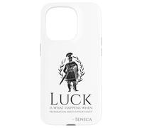 Carcasa para iPhone 15 Pro Cita Motivacional de Séneca sobre la Suerte filosofía Romana Antigua
