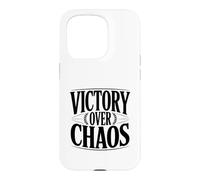 Carcasa para iPhone 15 Pro Cita Motivacional inspiradora de Victoria sobre el Caos