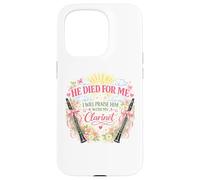 Carcasa para iPhone 15 Pro Clarinete Clarinetista Jugador Músico Pascua Jesús Chica Mujeres