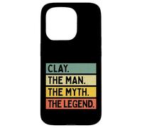 Carcasa para iPhone 15 Pro Clay The Man The Myth The Legend - Cita Personalizada Divertida