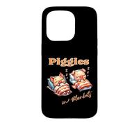 Carcasa para iPhone 15 Pro Cochinitos En Su Manta Cerditos Durmiendo Tocino