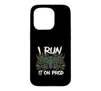 Carcasa para iPhone 15 Pro Coder Devops I Run It On Prod Hacker Skull